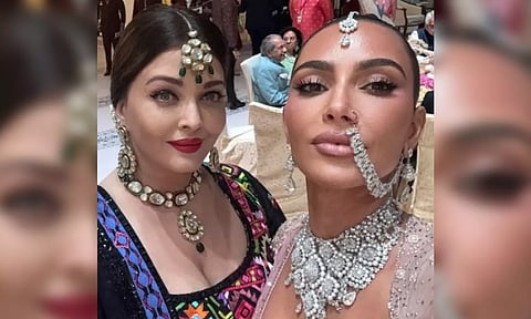 Bollywood actor Aishwarya Rai Bachchan and American media personality Kim Kardashian