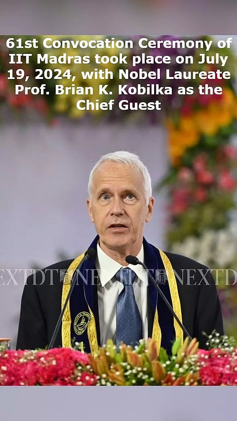 61st Convocation Ceremony of IIT Madras took place on July 19, 2024, with Nobel Laureate Prof. Brian K. Kobilka as the Chief Guest
