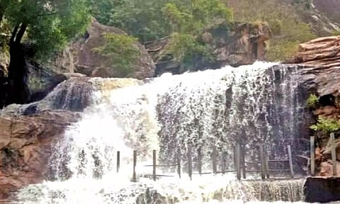 Panchalinga waterfalls (Dailythanthi)