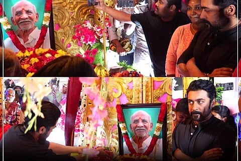 Suriya paying last respect (Thanthi tv)