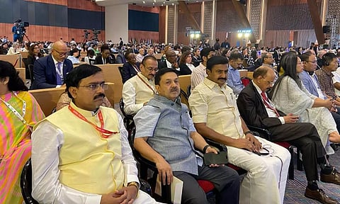 TN Minister for Information and Publicity MP Saminathan at the inaugural of 46th session of the World Heritage Committee of UNESCO in New Delhi on Sunday