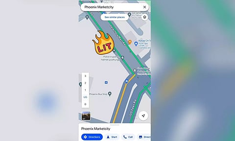 Good Samaritan's traffic alert post (X/ @TRBRajaa)