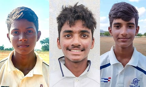 R Riyan Dhas, Sreenath Kumar, S Mohammed Rafan, (L to R)