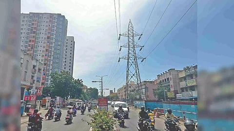 Construction work had been halted for the diversion of an overhead transmission tower (OHT) located near Padi bridge