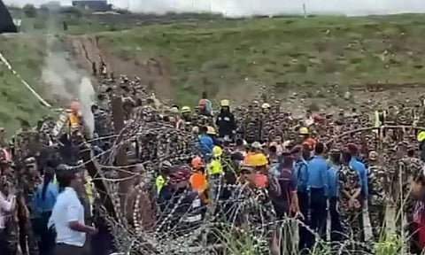 Visuals from the accident site