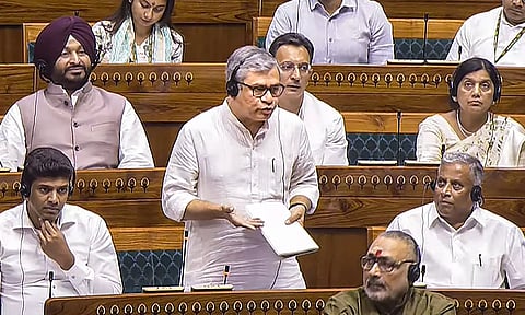 Union Minister Ashwini Vaishnaw speaks in the Lok Sabha during the Monsoon session of Parliament (PTI)