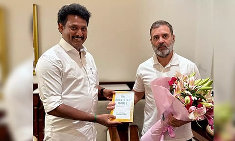 Anbil Mahesh Poyyamozhi met Congress MP Rahul Gandhi in New Delhi (Photo: X-@Anbil_Mahesh)