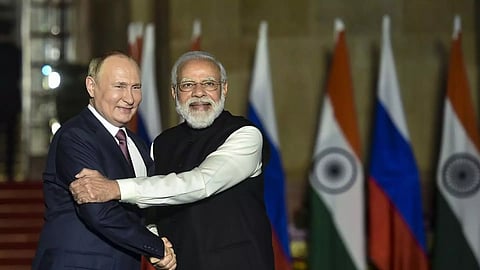 Prime Minister Narendra Modi with Russian President Vladimir Putin (PTI)