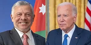 King Abdullah II of Jordan and US President Joe Biden