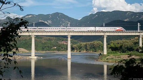 China has funded a 500-kilometer-long high-speed rail line in Laos