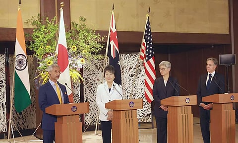 The Quad was attended by External Affairs Minister S Jaishankar, US Secretary of State Antony Blinken, Japanese Foreign Minister Yoko Kamikawa and Australia's Penny Wong.