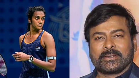 PV Sindhu and Chiranjeevi (PTI)