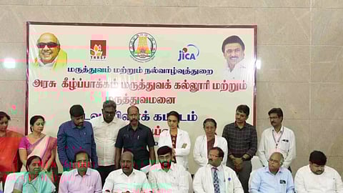 &nbsp;Health minister Ma Subramanian inspected the new hospital building that is under construction at the Kilpauk Medical College and Hospital (Photo/X)