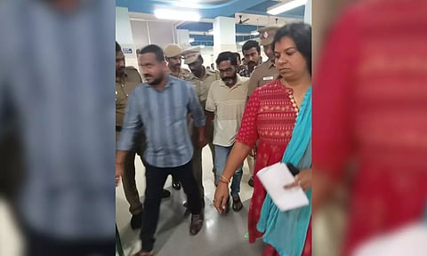 You Tuber ‘Savukku’ Shankar at the government hospital in Salem