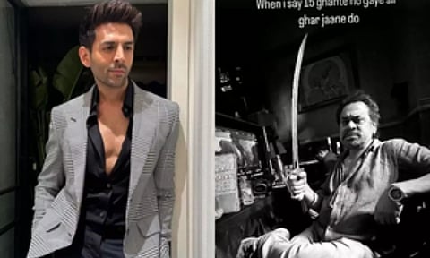 Kartik Aaryan and director Anees Bazmee (IANS)