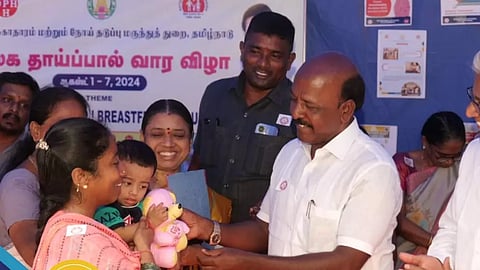 Health minister Ma Subramaniam addressed the World Breastfeeding Week awareness programme (Photo: X-@Subramanian_ma)