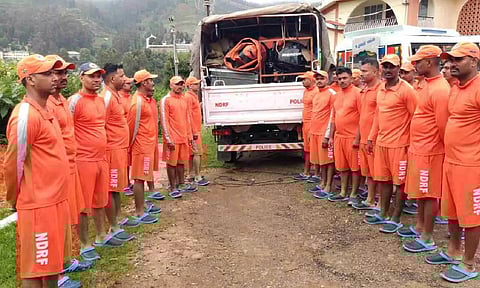 The NDRF personnel deployed in the Nilgiris