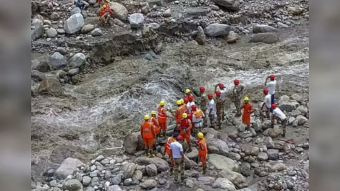 Personnel of the Army, NDRF, Indo-Tibetan Border Police, State Disaster Response Force, police and home guards are involved in the rescue operations (Photo: PTI)