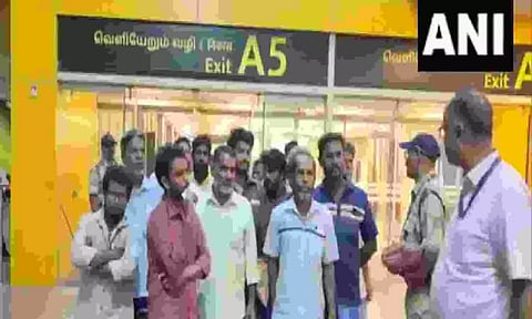 21 Indian fishermen released from Colombo prison arrive at Chennai airport (ANI)
