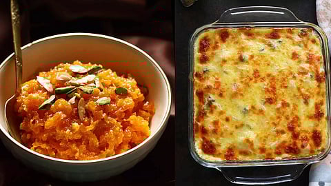 Double Delight: Savor the sweet and savory with Carrot Halwa and Veg au Gratin recipes