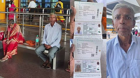 The Bangladesh couple Sushil Ranjan and Prova Rani stranded in the airport