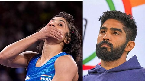 Vijender Singh and Vinesh Phogat (PTI)