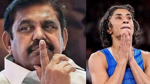 Leader of Opposition Edappadi K Palaniswami and Vinesh Phogat