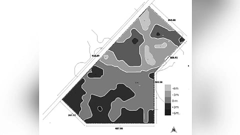 A graphical image of the site of the proposed international cricket stadium in Coimbatore