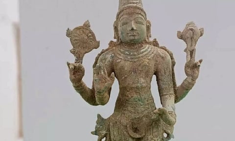 15th century idol seized on Trichy-Thanjavur NH (Thanthi tv)