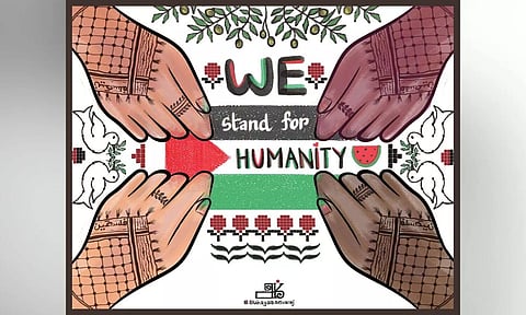 Art by Akshayaa which was used by many across the world for fundraising events and protests