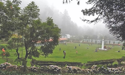 Footfall to misty Bryant Park has come down recently