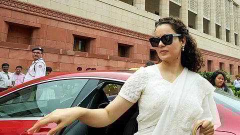 BJP MP Kangana Ranaut during Monsoon session of Parliament (PTI)