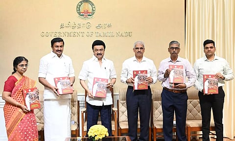 CM Stalin releases a souvenir chronicling the three-year achievements of DMK Government
