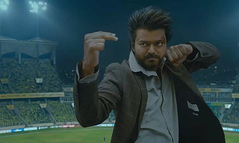 Actor Vijay from GOAT trailer (Screengrab)