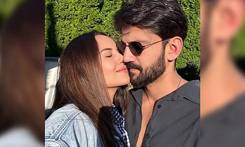 &nbsp;Sonakshi Sinha with her husband Zaheer Khan