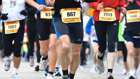 Group of people participating in the marathon&nbsp;
