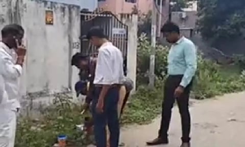 File image of Avadi Corporation officers examining stagnant water
