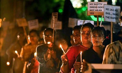 &nbsp;Women take part in a candlelight protest march against the alleged sexual assault and murder of a postgraduate trainee doctor in Kolkata