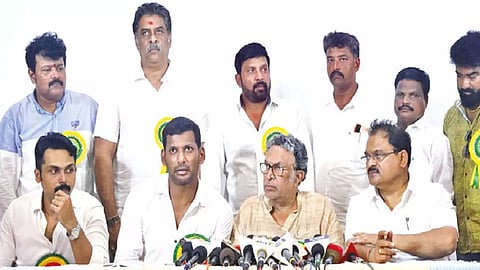 &nbsp;Nassar-led Pandavar Ani in an old press meet&nbsp;