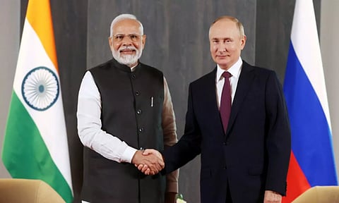 Prime Minister Narendra Modi, Russian President Vladimir Putin (ANI)