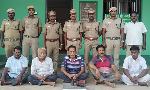 The gang with the smuggled rhino horn in Thanjavur, on Tuesday