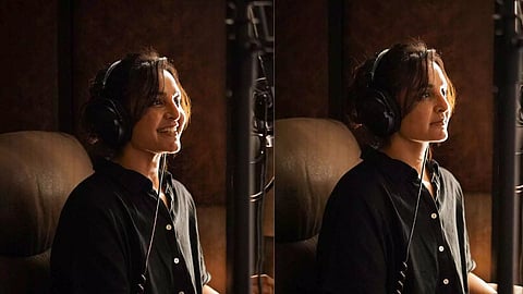 Manju Warrier dubbing stills (Photo/X)