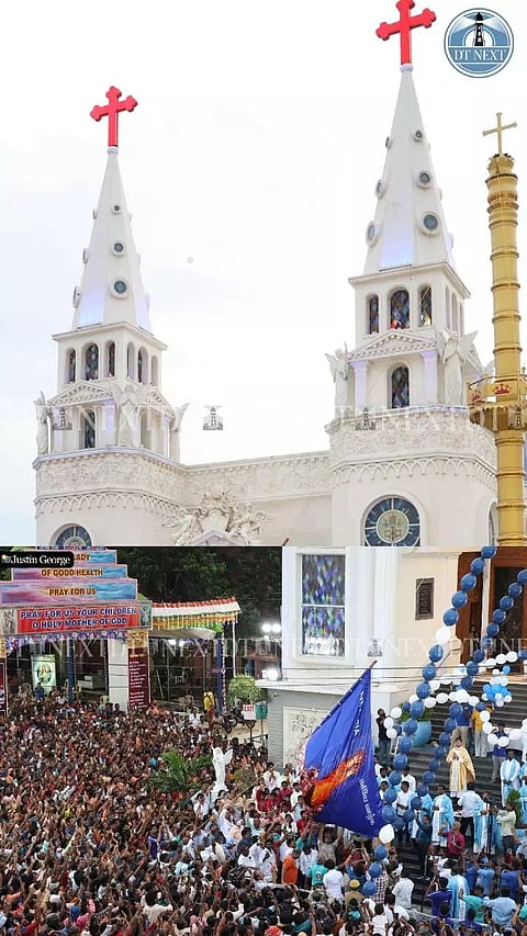 The golden jubilee of the Shrine Velankanni Church's car festival began on August 29