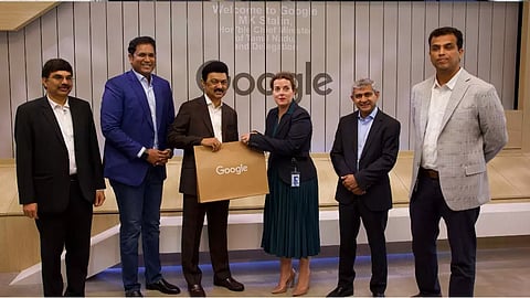 Chief Minister M K Stalin in Google office (Photo: X-@mkstalin)