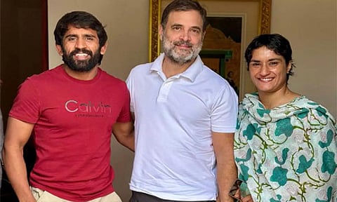 Wrestlers Vinesh Phogat, Bajrang Punia likely to contest Haryana assembly polls on Congress ticket