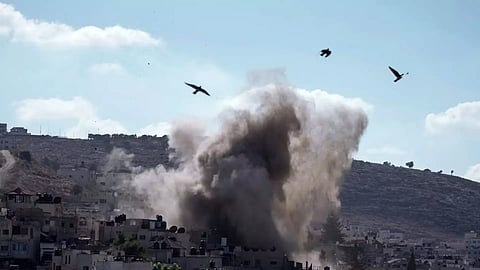 An explosion in West Bank city (AP)