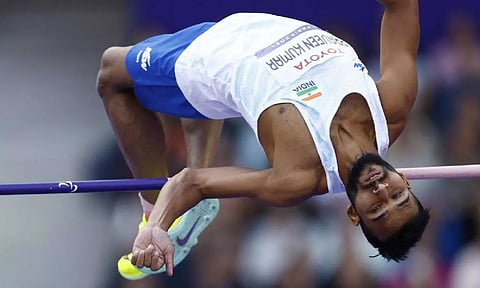 Praveen Kumar of India in action at the Paris Paralympics (Reuters)