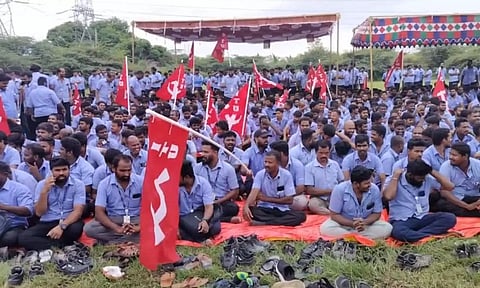 Workers strike at private factory in Kancheepuram