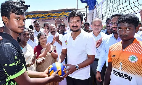 Udhayanidhi Stalin at the sports event in Sivaganga&nbsp;