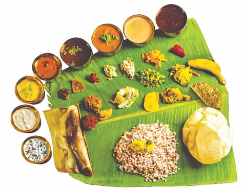 Onasadhya at Sangeetha's